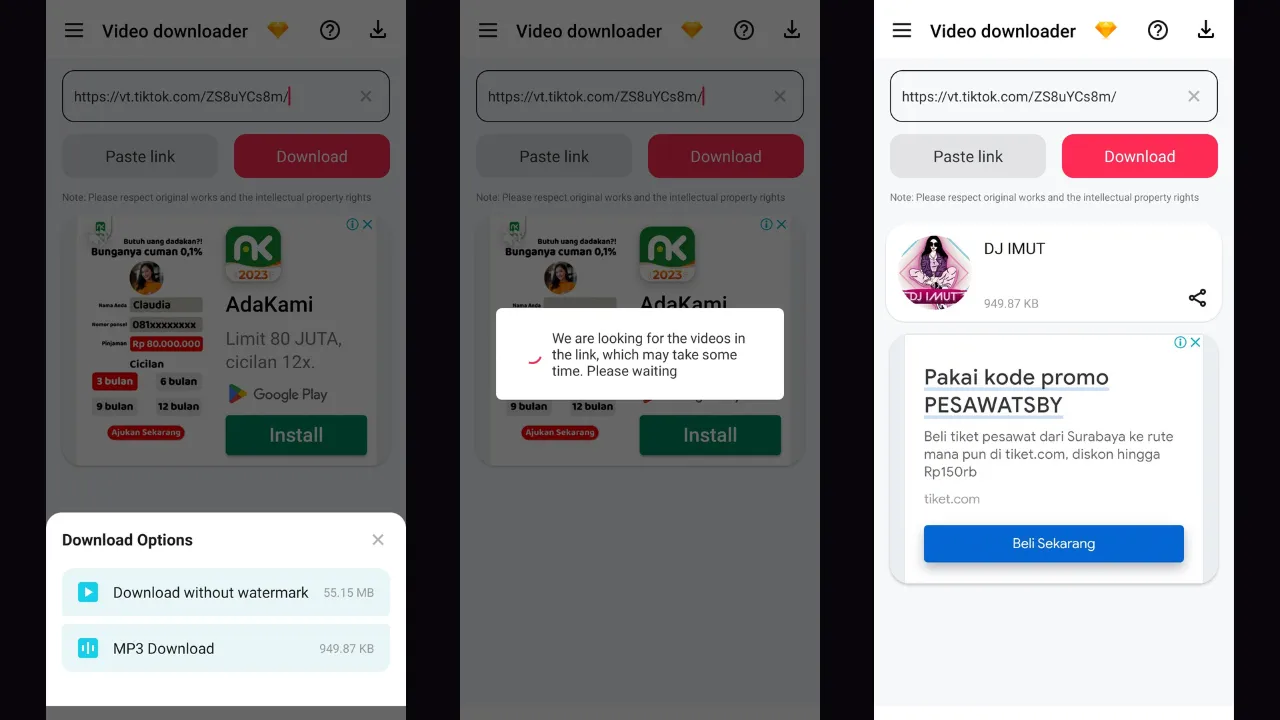 Download Audio TikTok dengan ETM TikTok Downloader